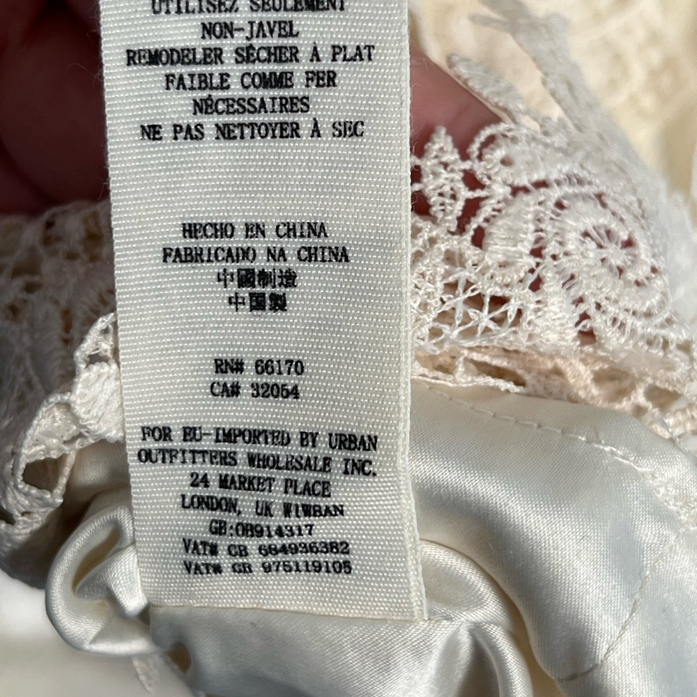 Free People Honey Mini Lined Dress ECRU Cream Lace NWT Fairy Whimsical 0 - Picture 14 of 16